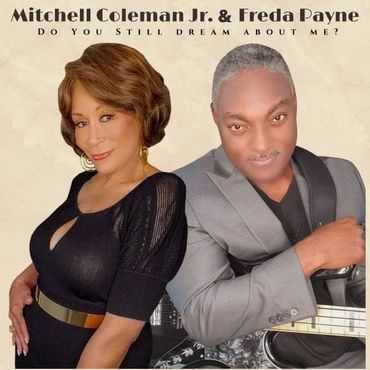 Album cover: Mitchell Coleman Jr. and Freda Payne, smiling, posed closely together, against a cream-colored background.
