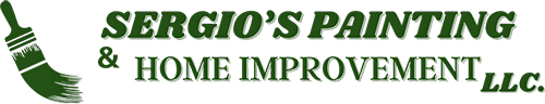 Sergio’s Painting & Home Improvement LLC logo with green text and a paintbrush icon
