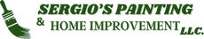 Sergio&rsquo;s Painting & Home Improvement LLC logo with green text and a paintbrush icon