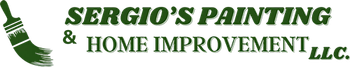 Sergio&rsquo;s Painting & Home Improvement LLC logo with green text and a paintbrush icon