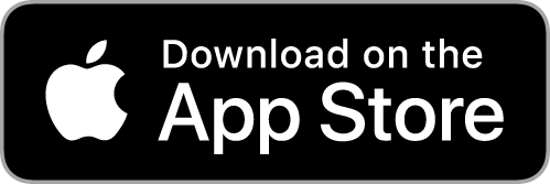 Apple App Store download badge on a black rounded rectangle with white text and Apple logo