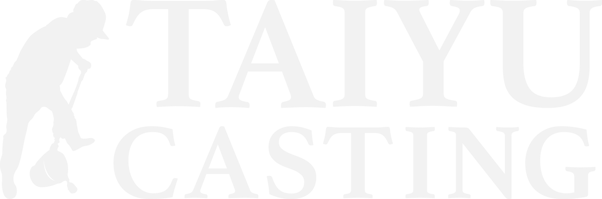 白色背景上的 taiyou 鑄件的白色標誌。