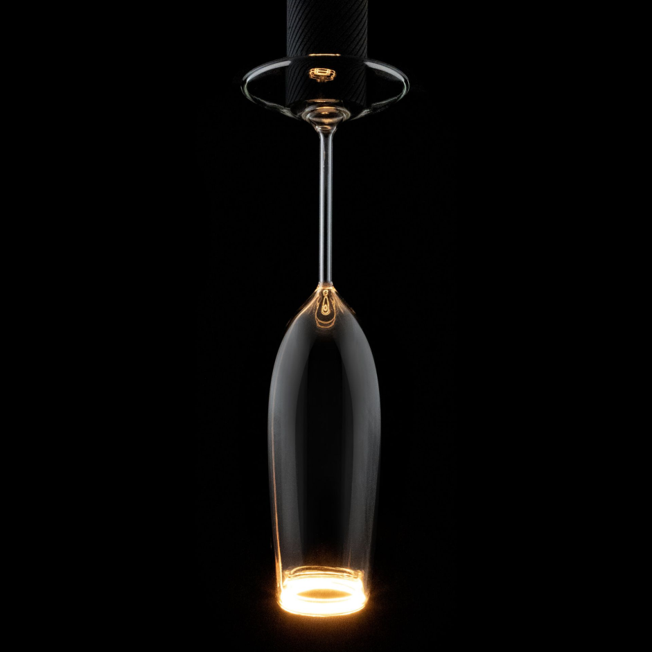 Ledlampen als champagneglas