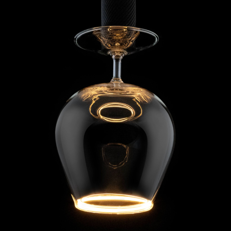 ledlamp als cognacglas