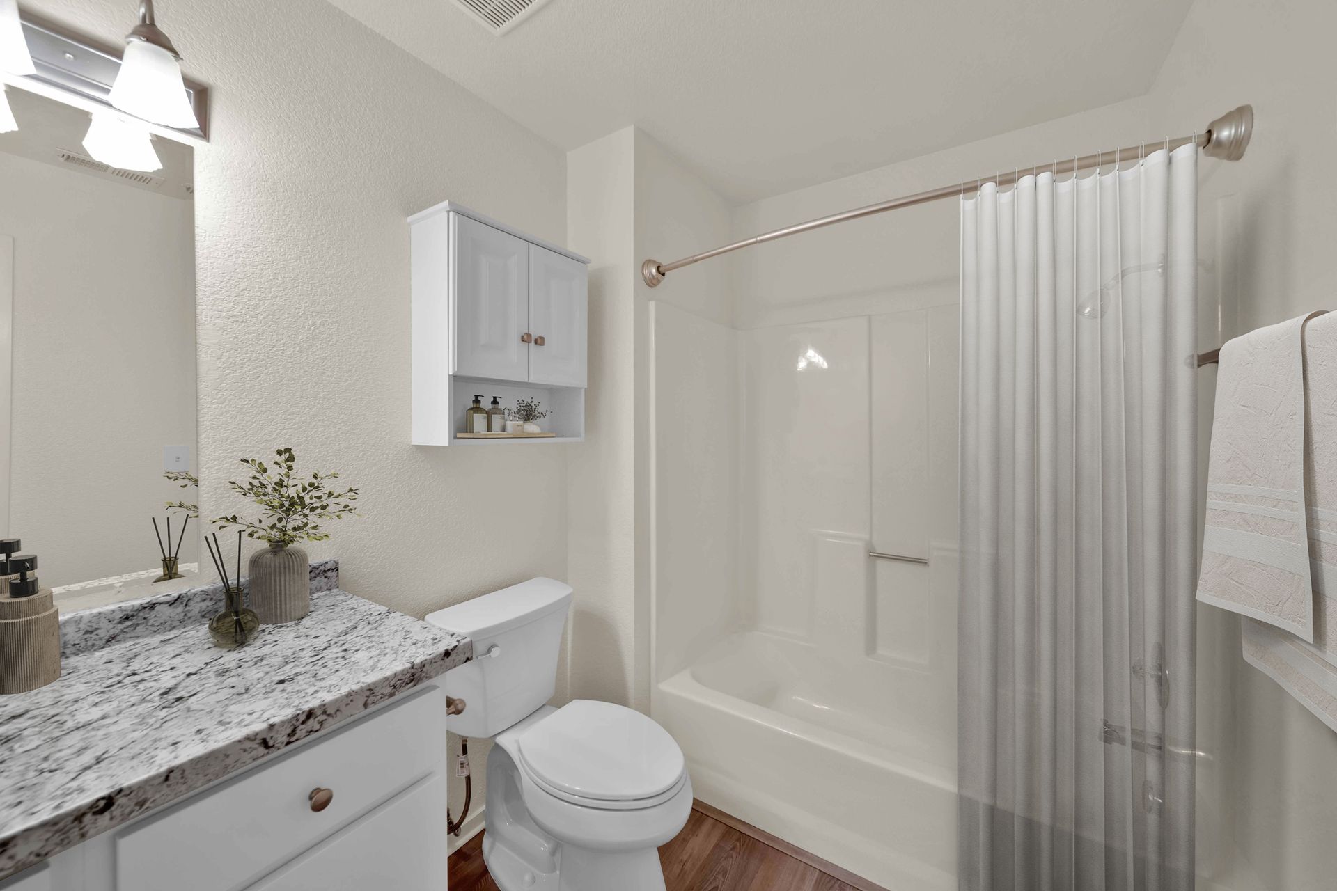 2 Bedroom, 2 Bathroom - Hallway bathroom in 2 bedroom, 2 bathroom apartment.
