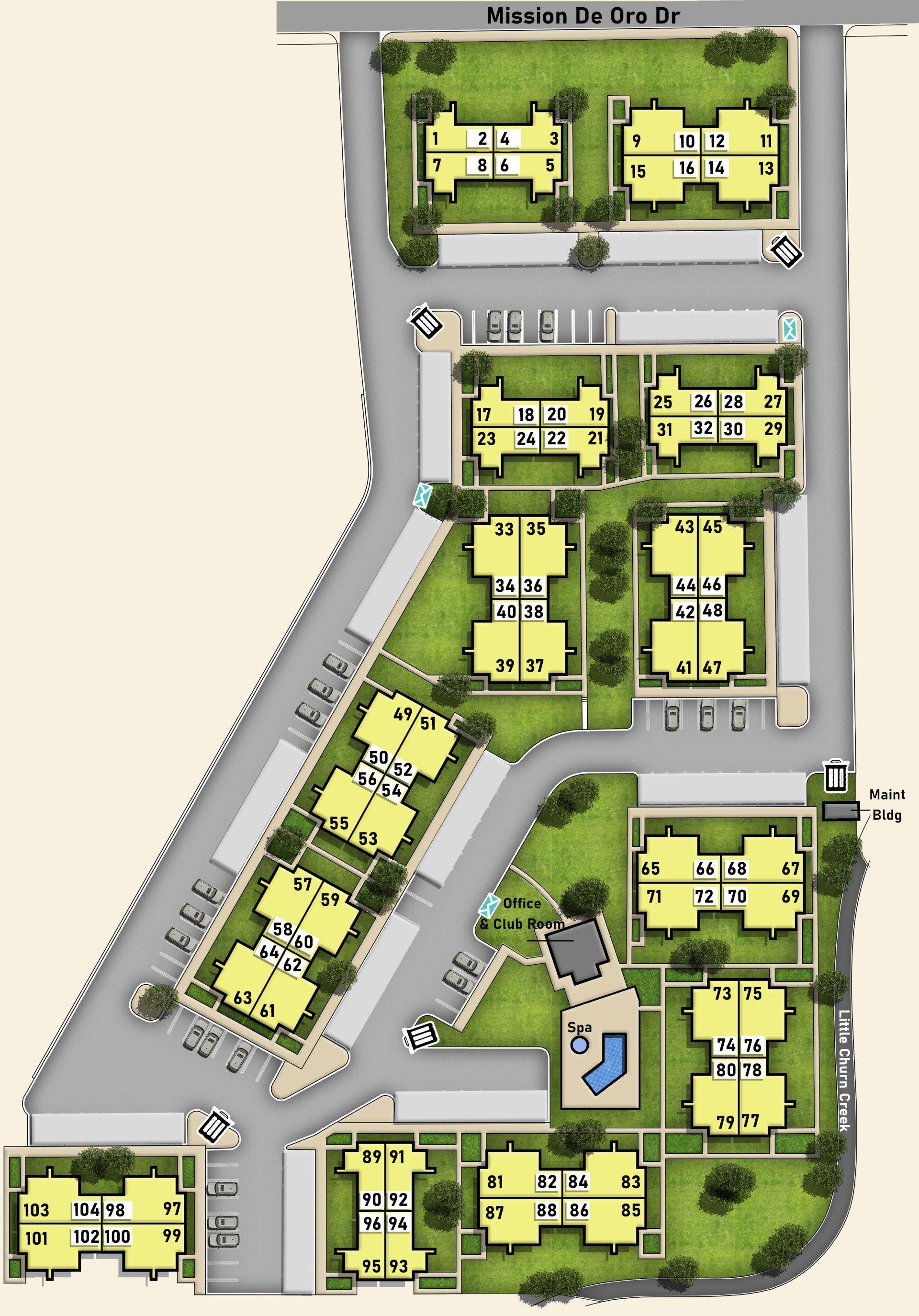 Shasta Creek site map