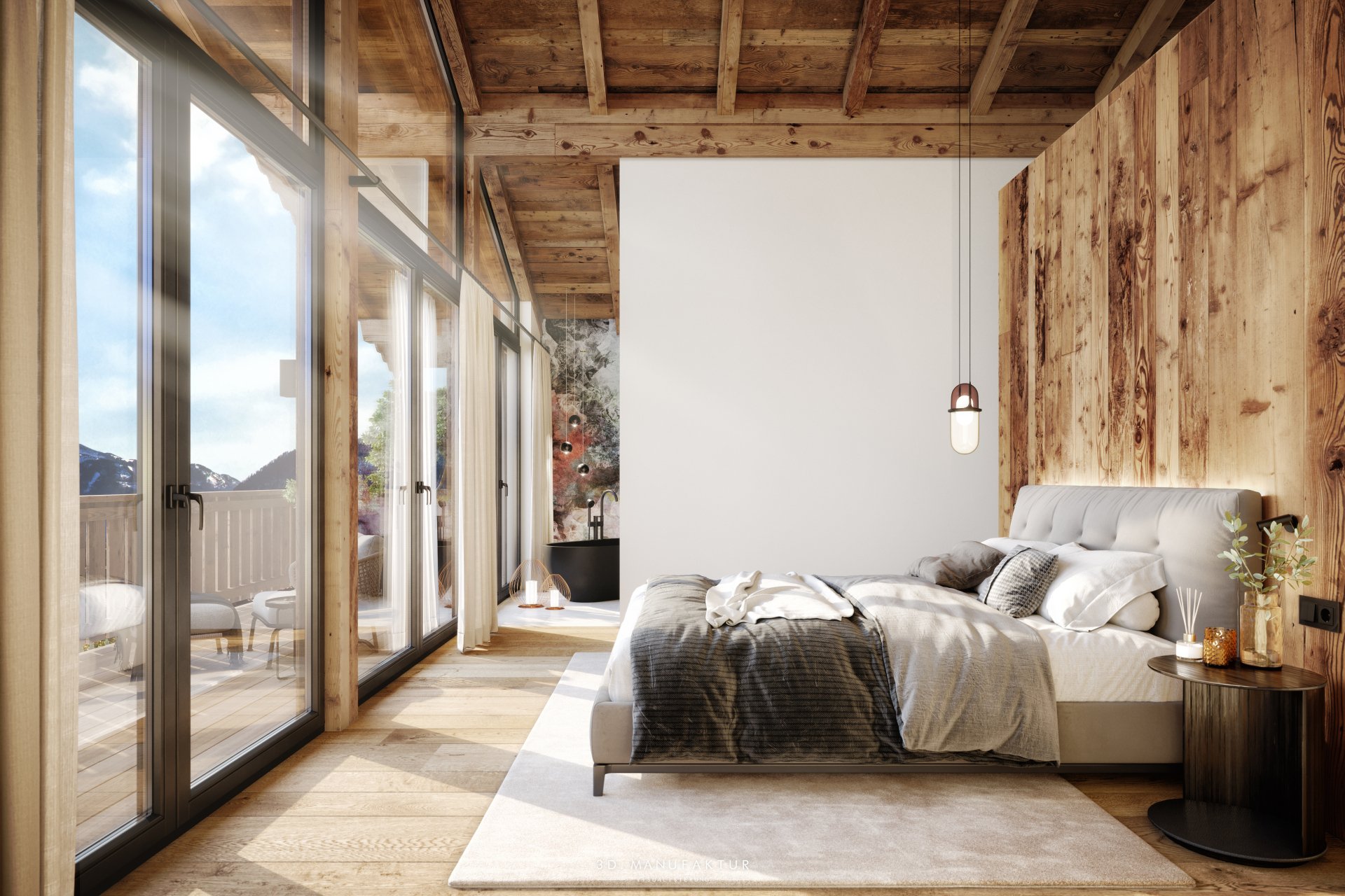 Architekturvisualisierung Chalet Mondsee