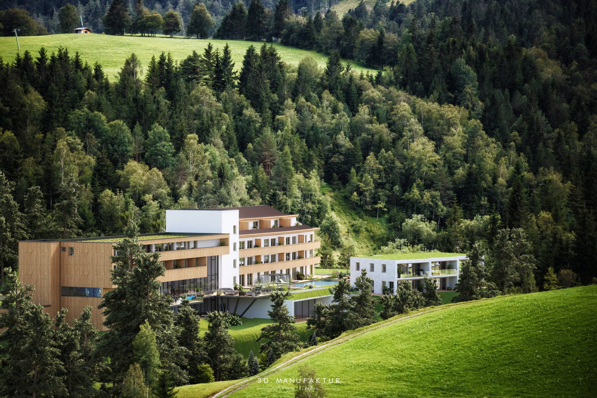 Architekturvisualisierung Hotel Forestview