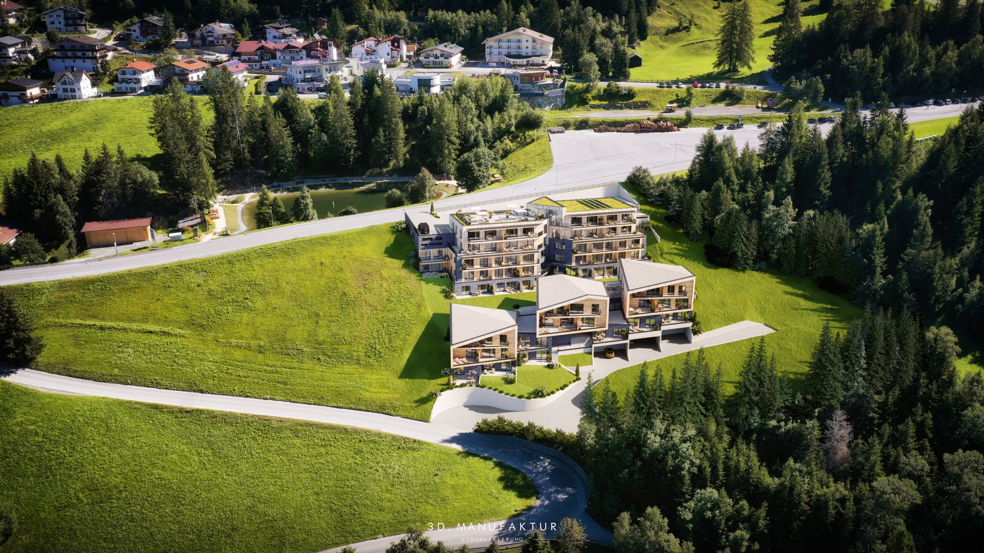 Architekturvisualisierung Aparthotel Jerzens