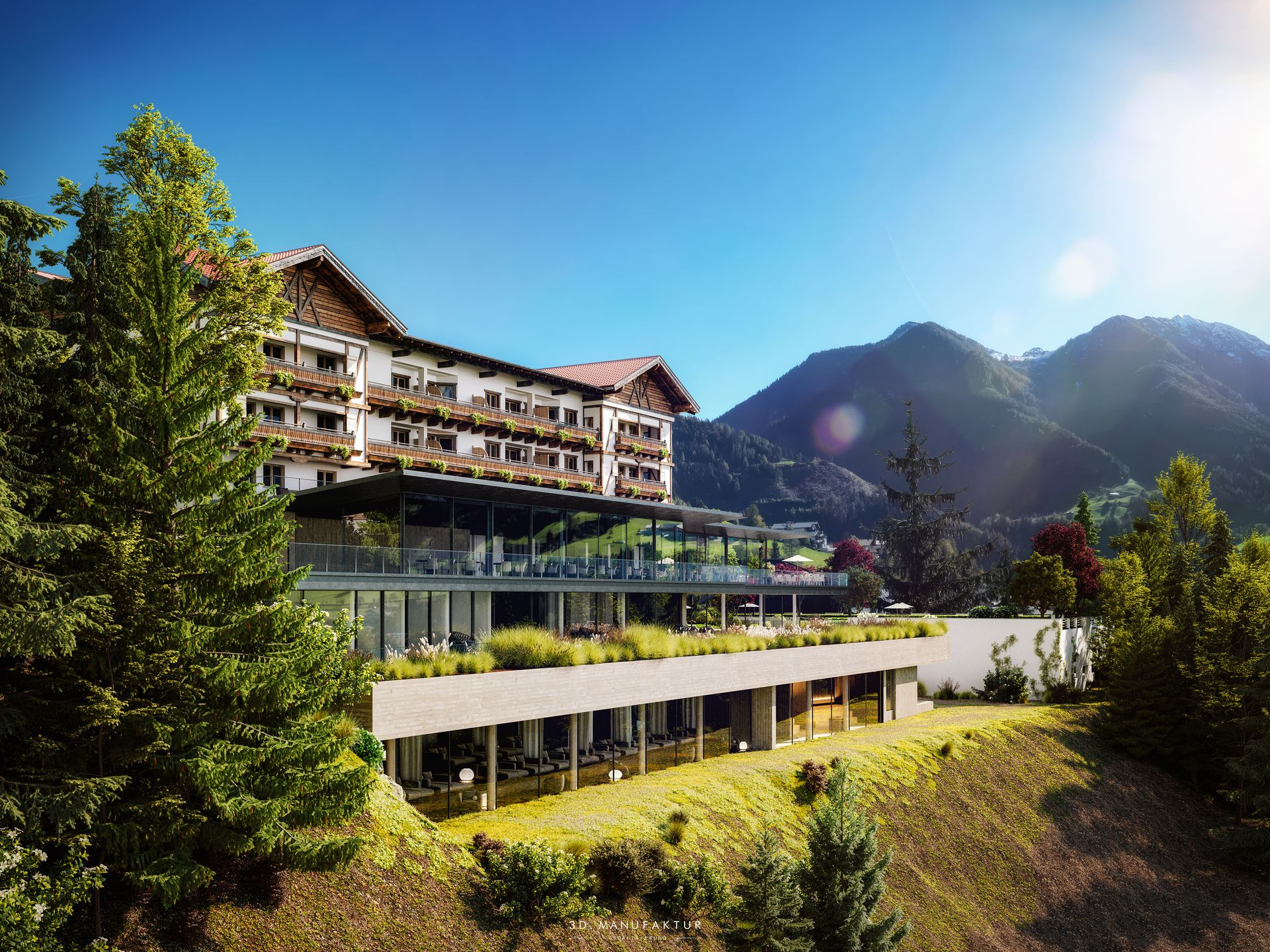 Architekturvisualisierung Hotel Oberforsthof St. Johann im Pongau