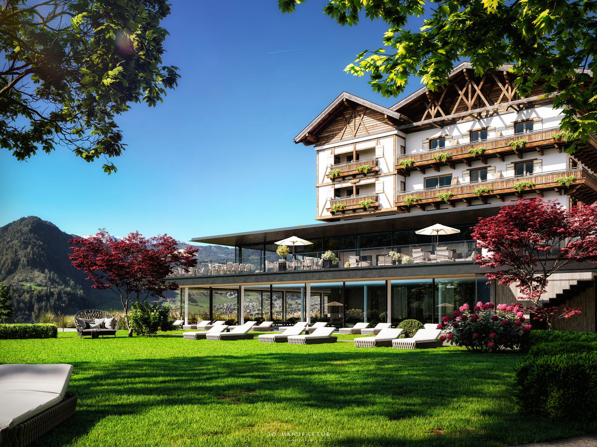 Architekturvisualisierung Hotel Oberforsthof St. Johann im Pongau