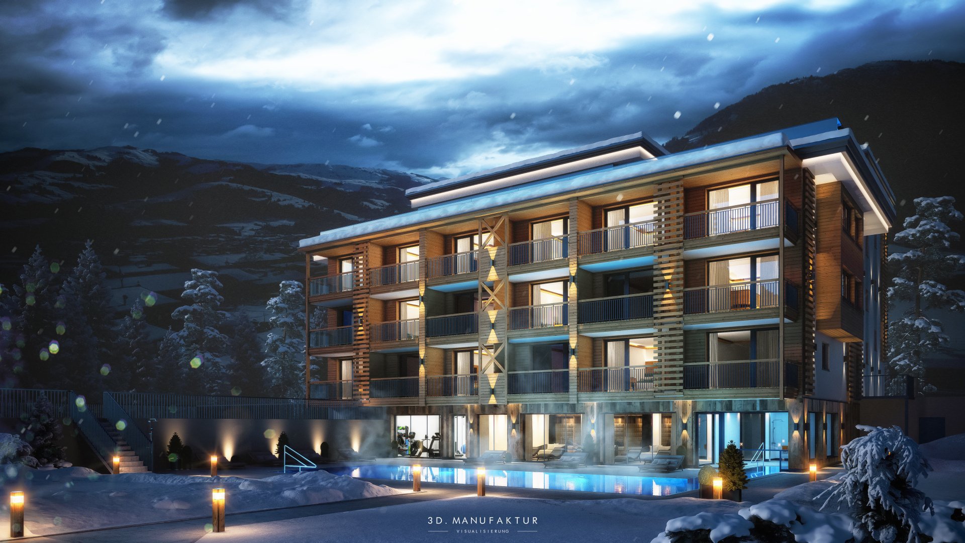 Exteriorvisualisierung Rissbacher Natur Resort