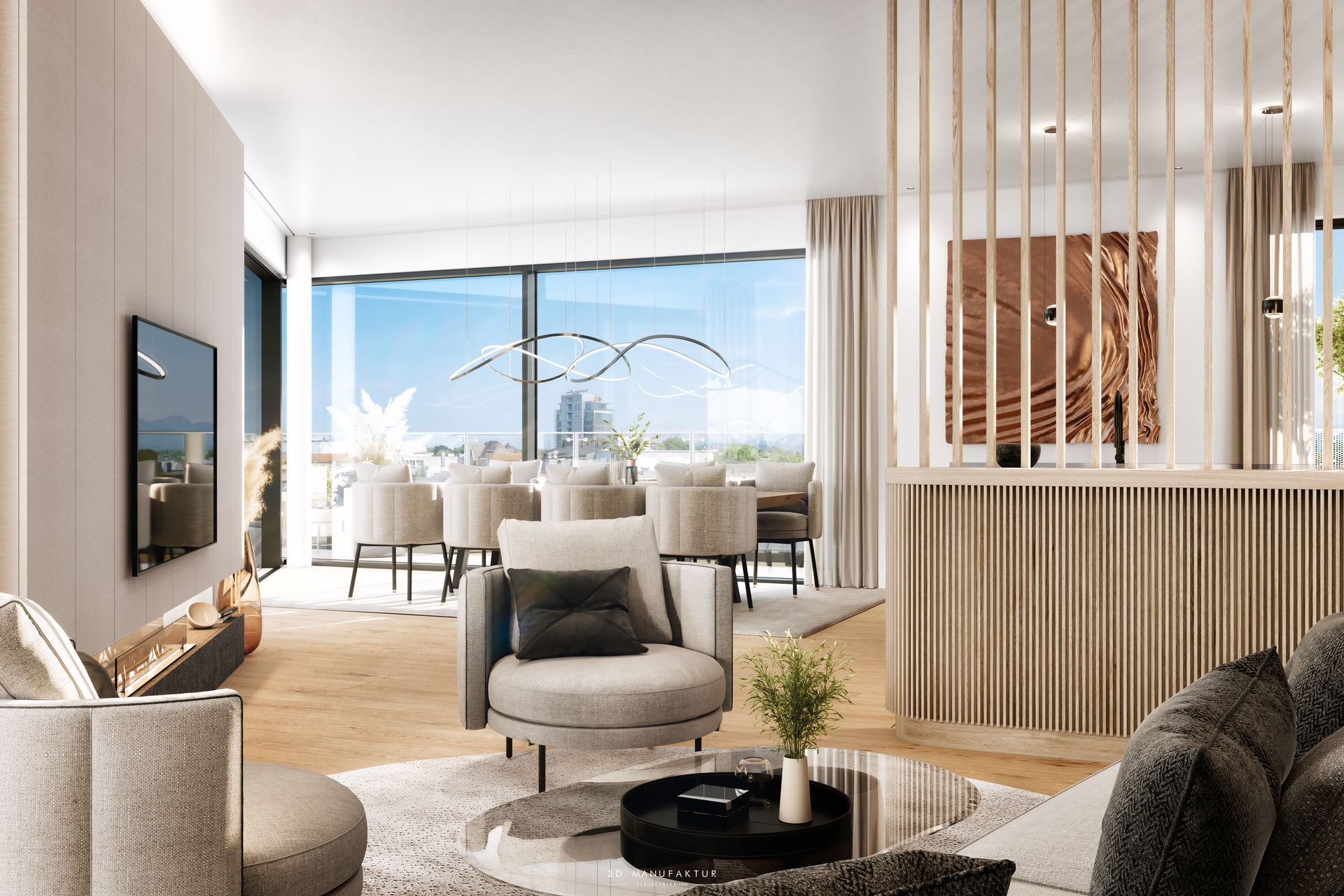 Architekturvisualisierung Penthouse Rosenheim