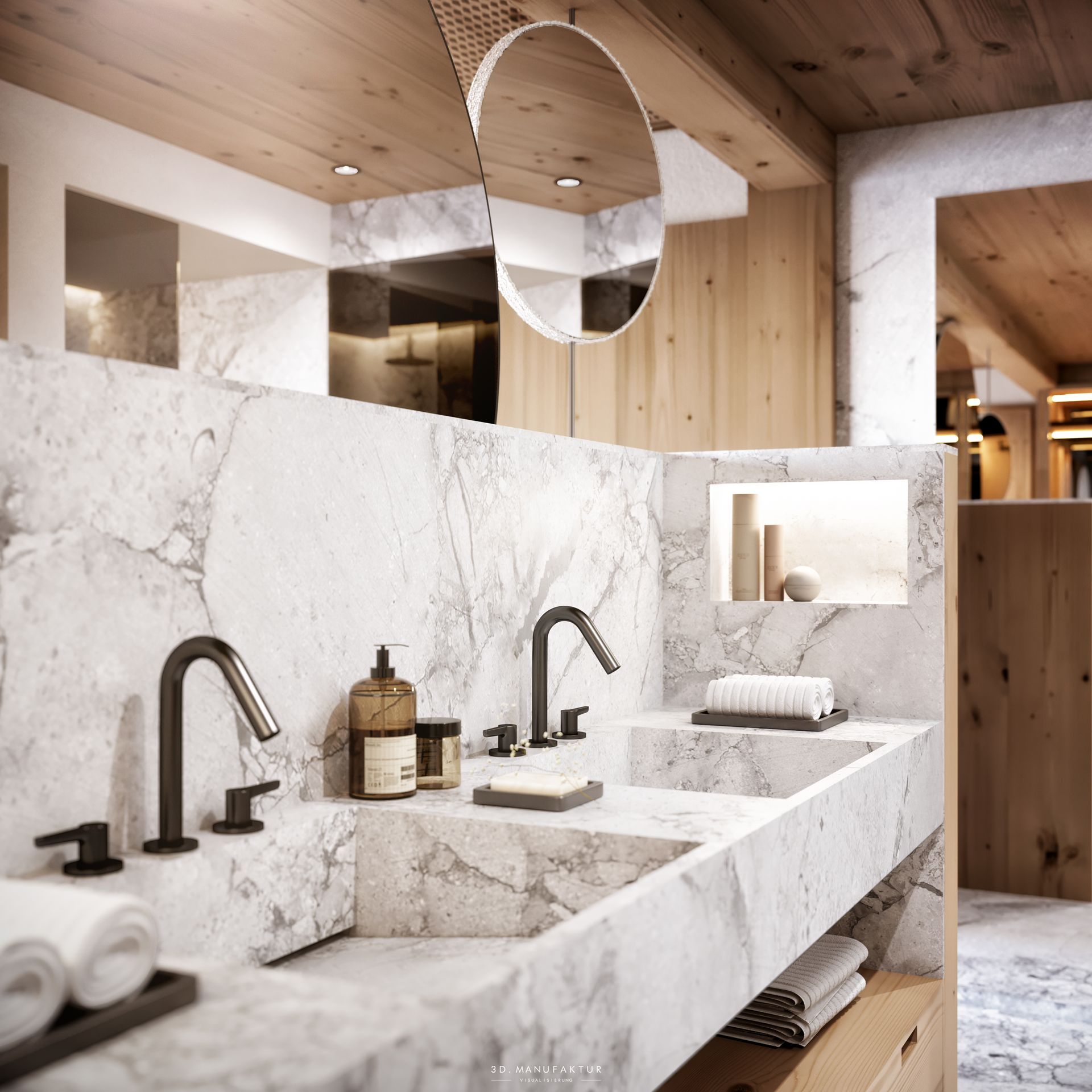 Interior Visualisierung Architektur Visualisierung Rendering Detail Spa Wellness