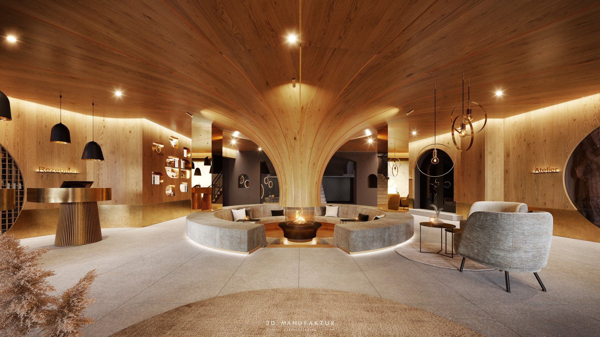 Interior Visualisierung 4*Superior Hotel Steiner Obertauern Lobby