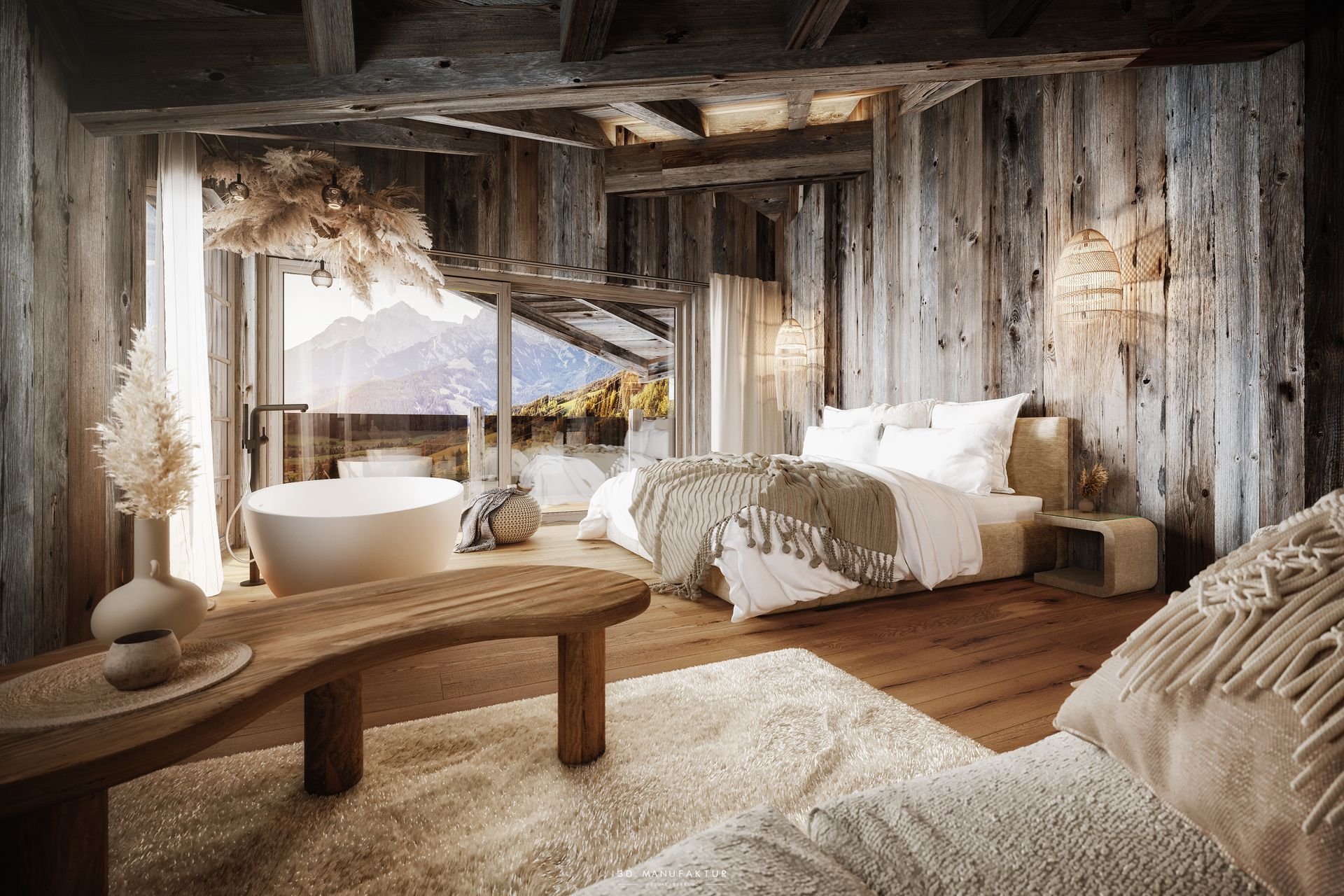 Interior Visualisierung Jufenalm Suite