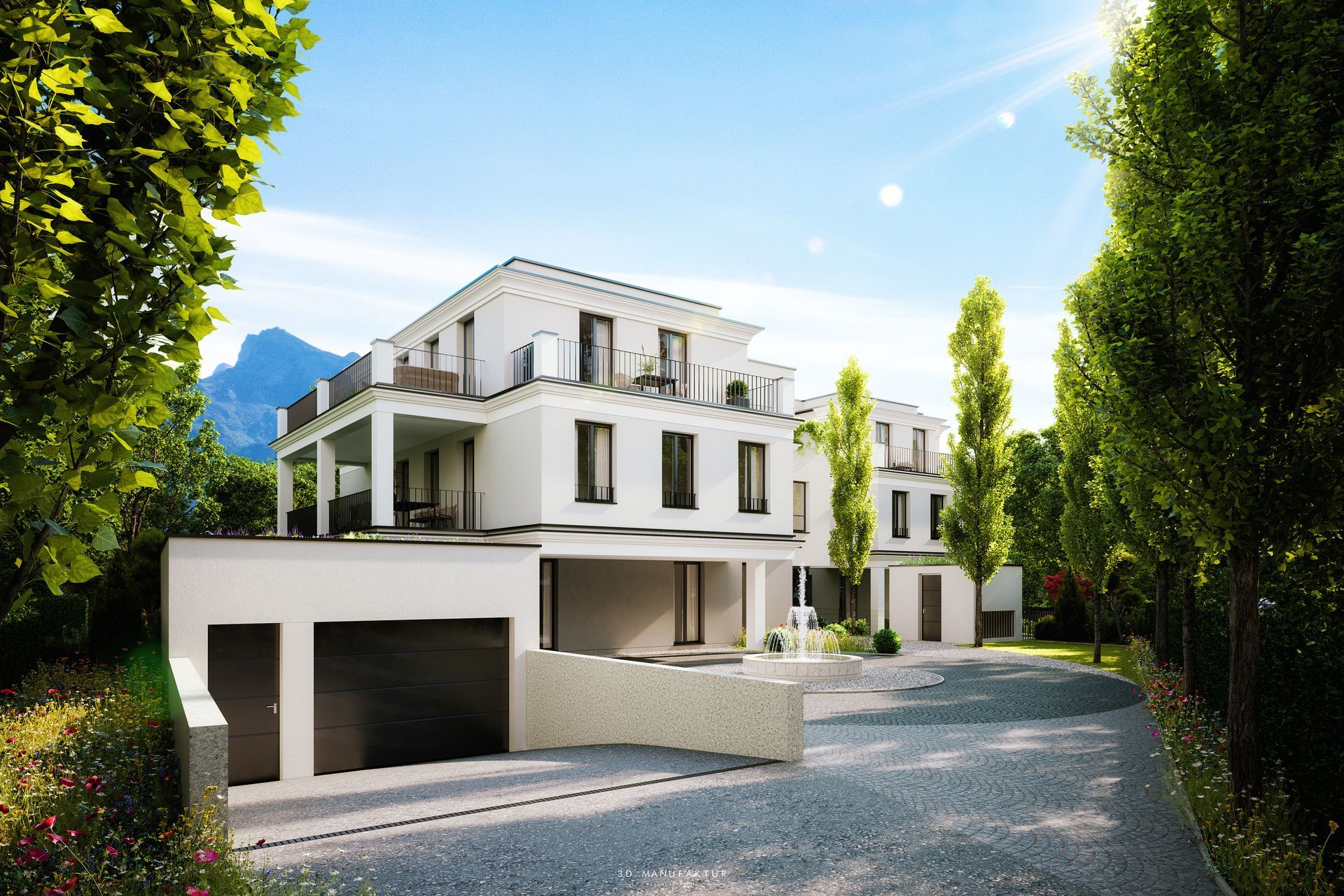 Architekturvisualisierung Kreuzbergpromenade Salzburg