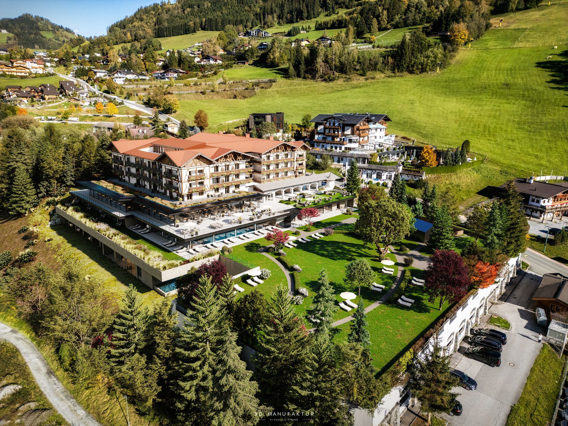Architekturvisualisierung Hotel Oberforsthof St. Johann im Pongau