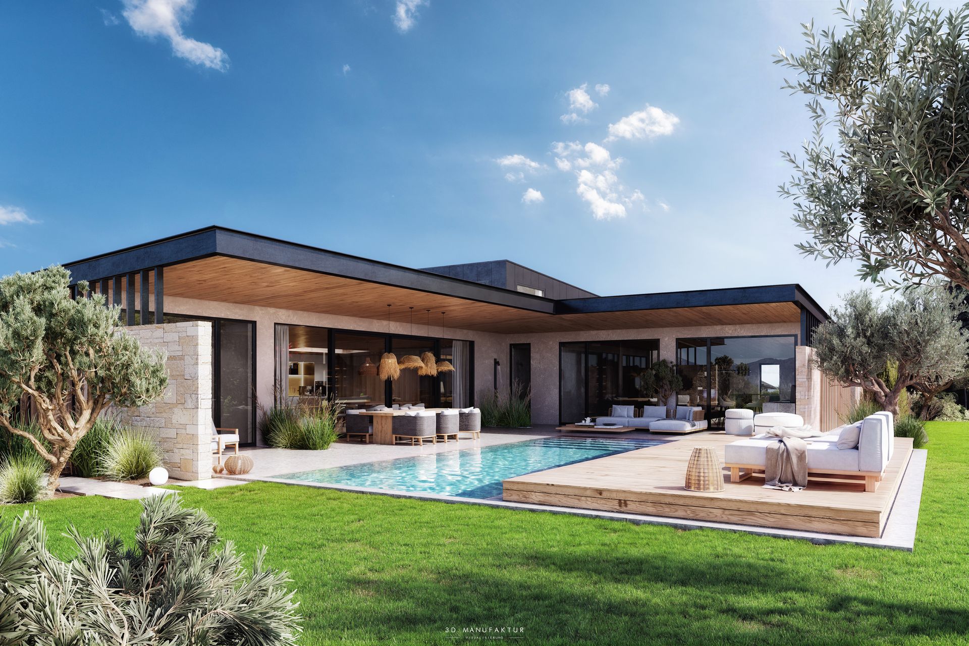 Architekturvisualisierung Privathaus Peuerbach Oberösterreich