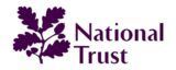 Purple National Trust logo featuring a stylized oak leaf and acorn icon next to the text 