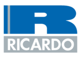 Logo for Ricardo featuring a stylized blue letter R above the word RICARDO in white text on a grey background.