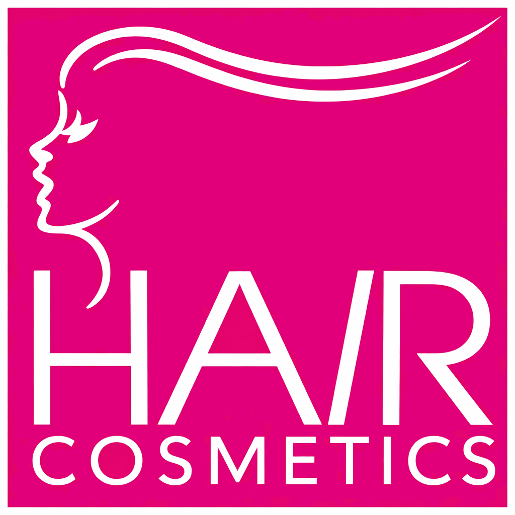 Logo quadrato rosa con profilo di donna e capelli fluenti, la parola