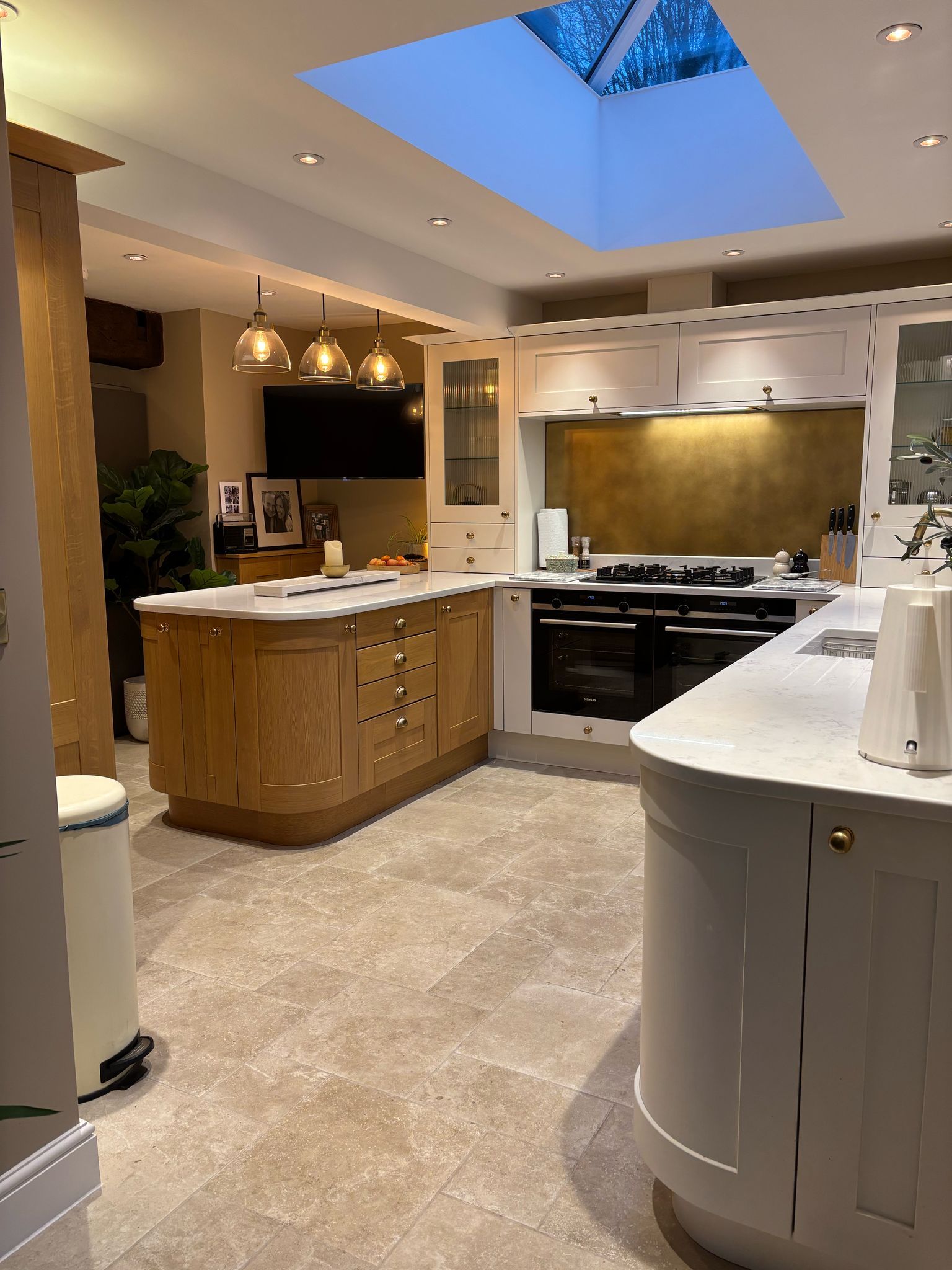 kitchen rewire project - over island lighting, spotlights and cupboard lighting