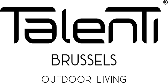 Logo for Talenti Brussels, with text "Outdoor Living".