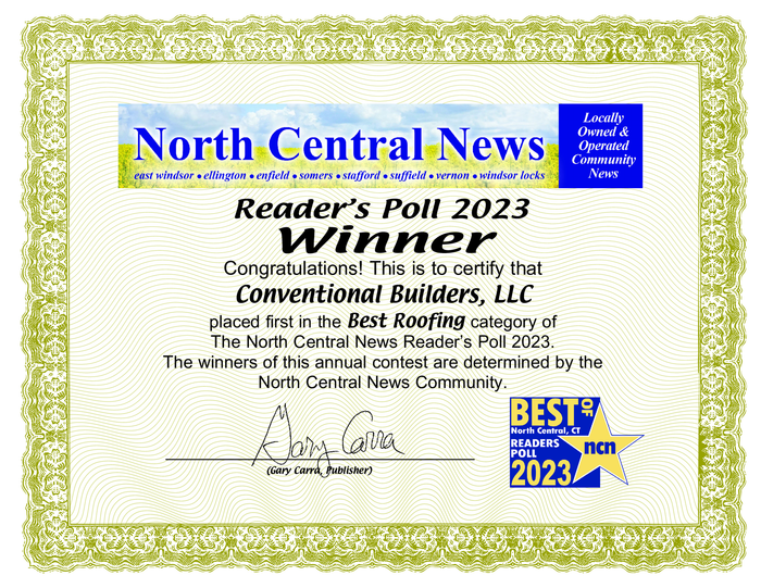 Reader's Poll 2021 Winner — Vernon, CT — Conventional Builders LLC