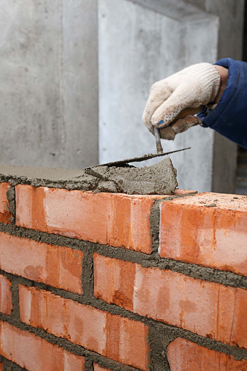 Neatly laid brick wall with clean mortar joints on a residential project in Newcastle NSW.