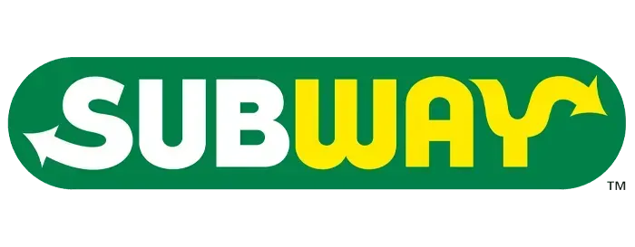 A green and yellow subway logo on a white background.