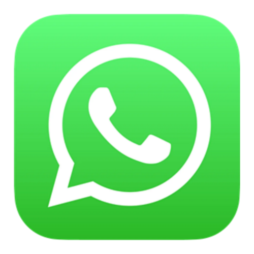 A green whatsapp icon with a white phone in the middle.