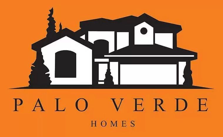 Logo for Palo Verde Homes: black and white house silhouette on an orange background, with company name below.
