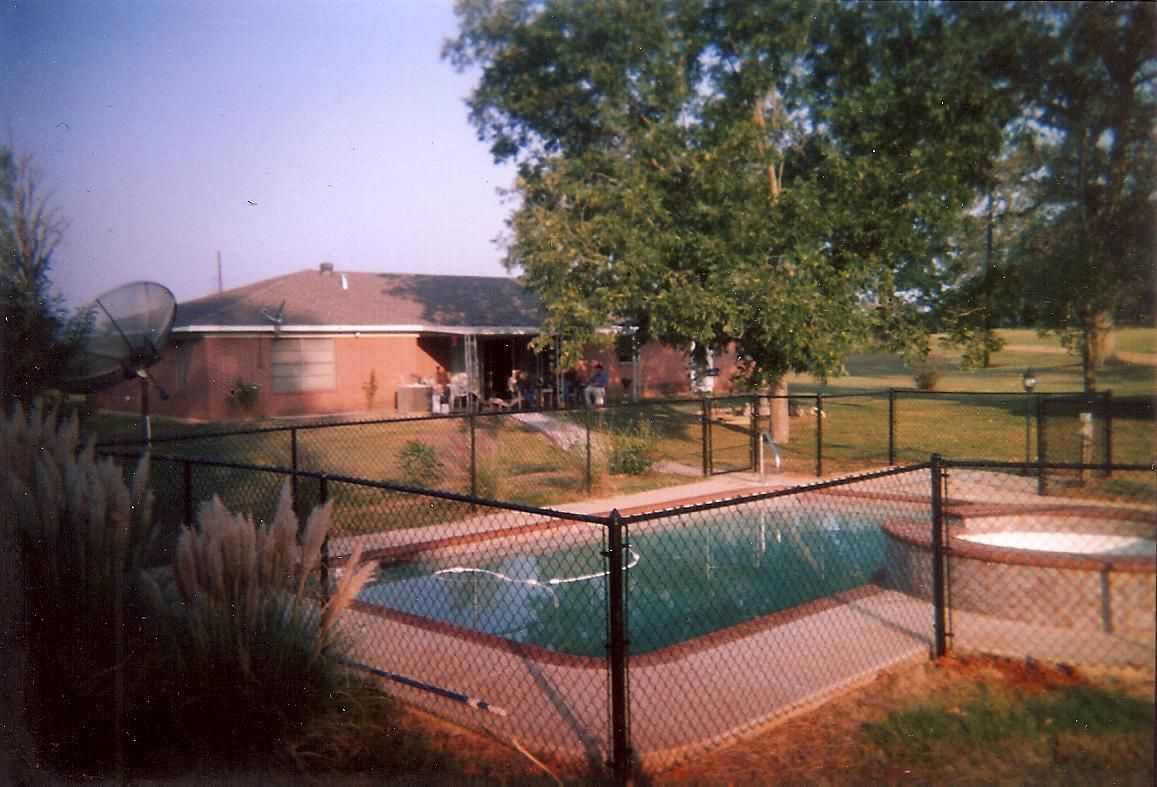 pool chain fence