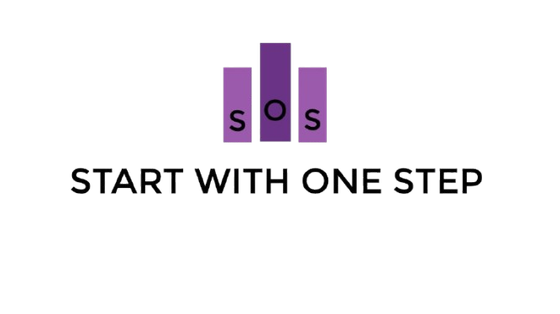 A logo for a company called sos start with one step