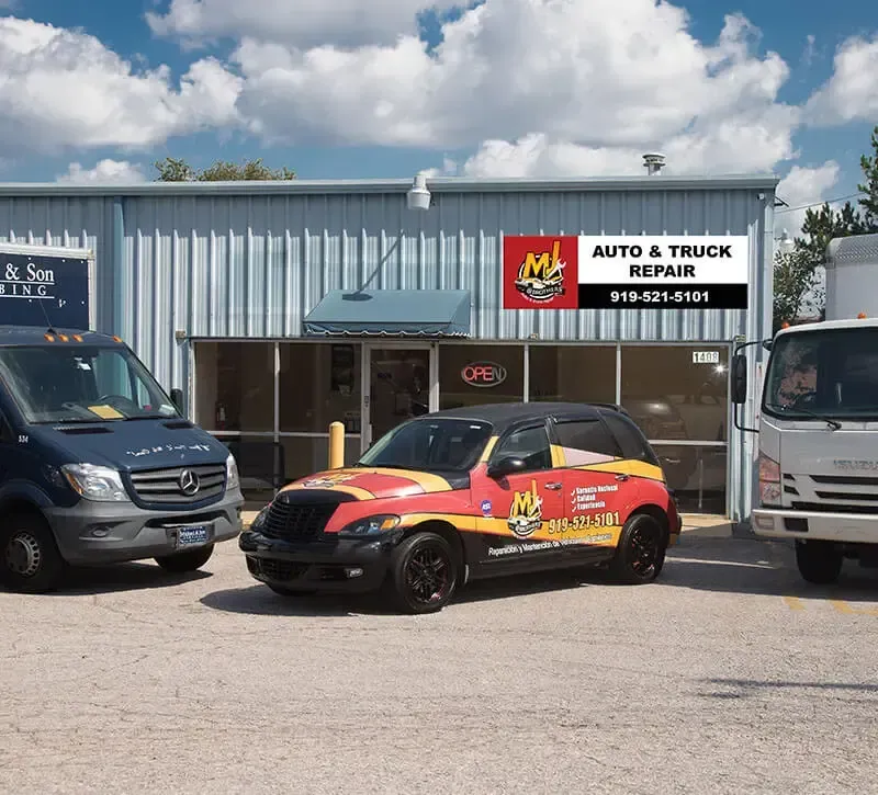 Parked Vehicles at MJ Brothers Auto & Truck Repair - Raleigh Auto & Truck Repair