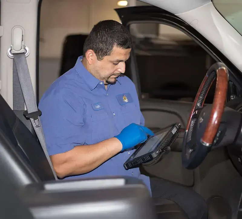 Mechanic Diagnose Vehicle at MJ Brothers Auto & Truck Repair - Raleigh Auto & Truck Repair