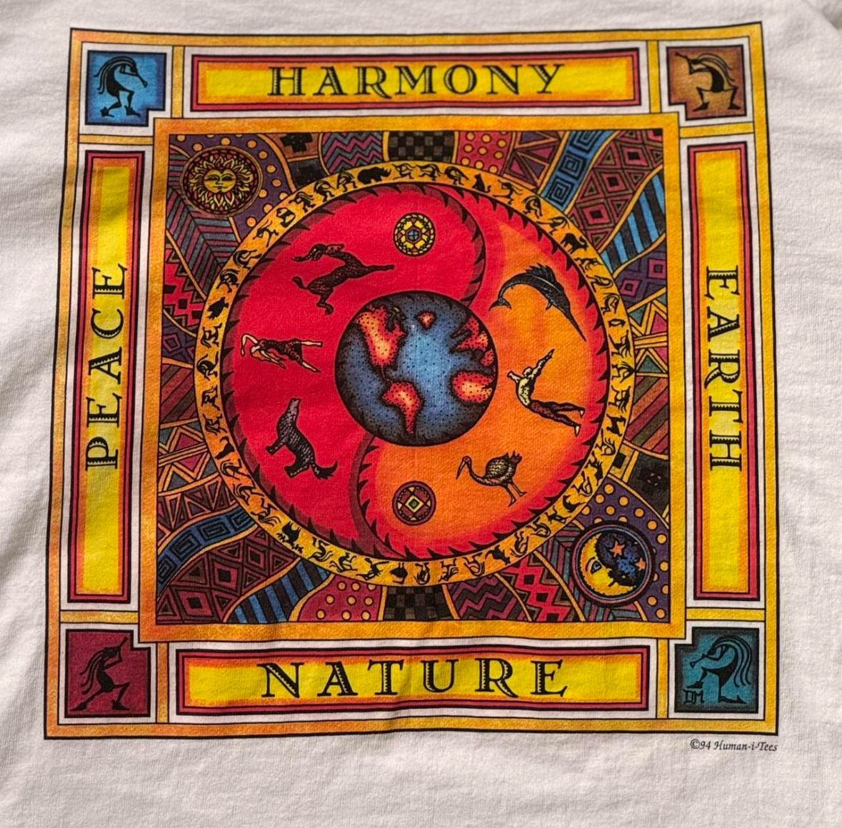 Vintage 1994 Peace, Harmony, Earth, Nature T-Shirt