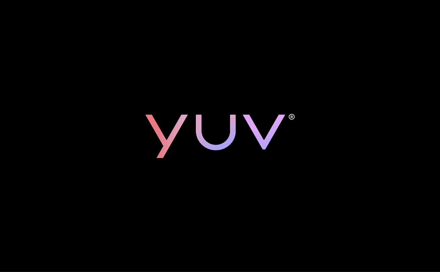The yuv logo is on a black background.