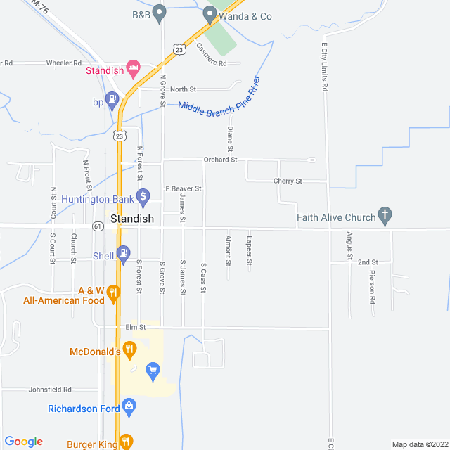 Map of business location