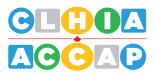 A colorful logo for a company called clhia accap.