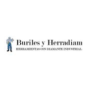 Es un logotipo para una empresa llamada buriles y herradiam.