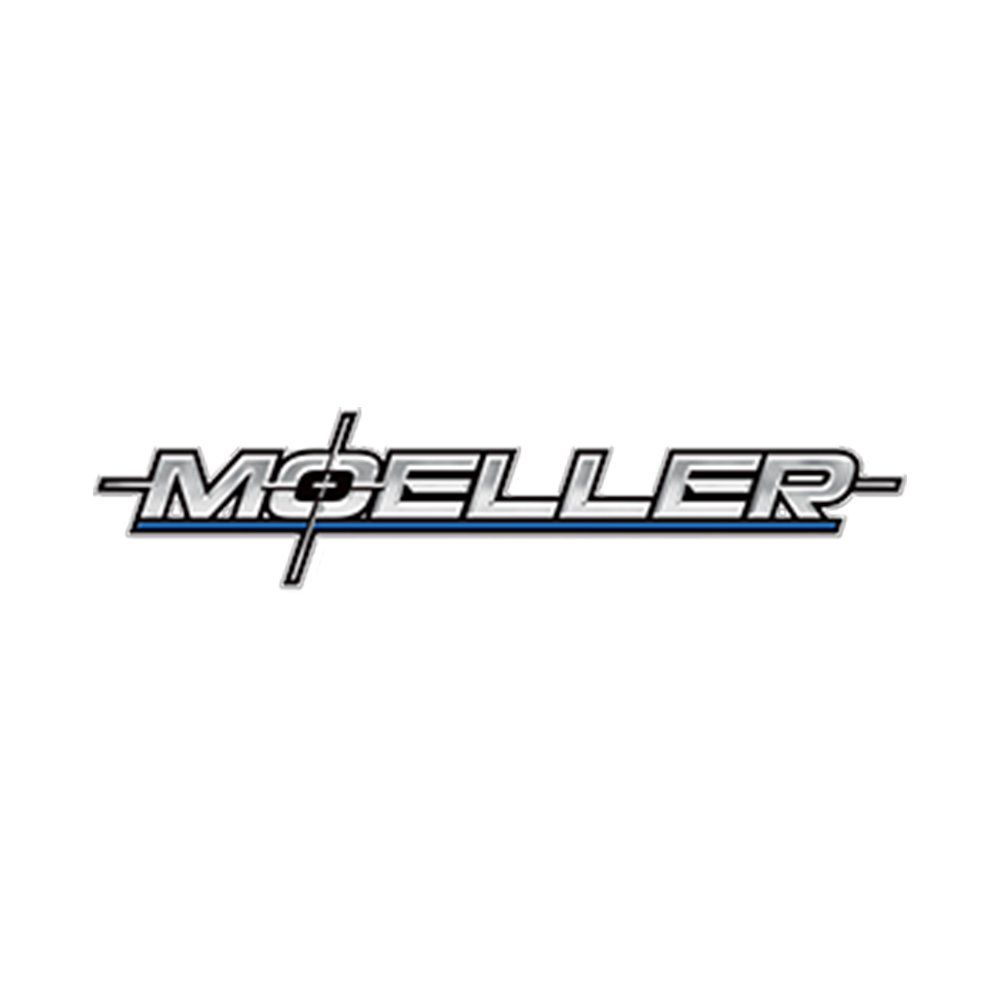 Un logotipo para una empresa llamada Moeller sobre un fondo blanco.