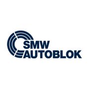 Un logotipo para una empresa llamada smw autoblok sobre un fondo blanco.
