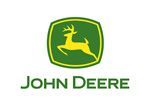 El logotipo de John Deere es verde y amarillo con un ciervo en él.