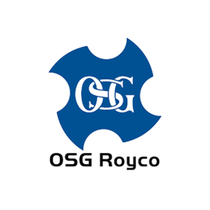 Un logotipo azul y blanco para OSG Royco.