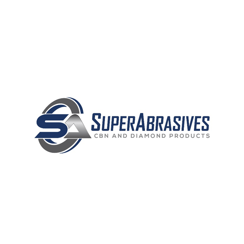Un logotipo para una empresa llamada superabrasivos cbn y productos de diamante.