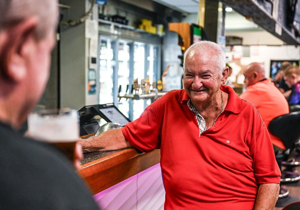 Happy Man at The Pub Drinking Beer — Pub in Stuart Park, NT