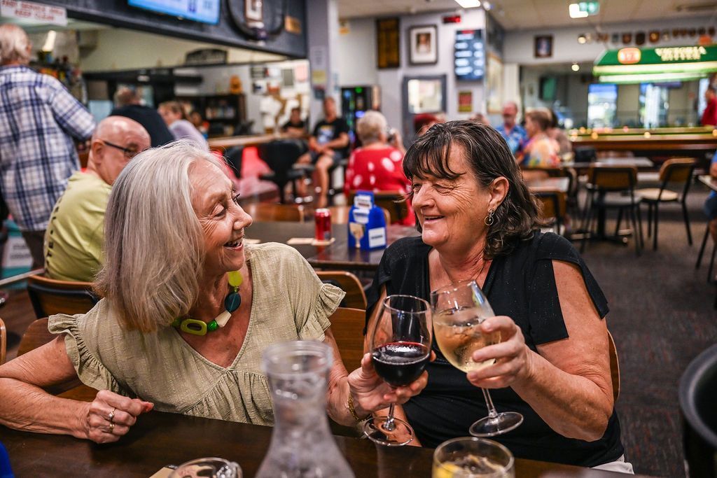 Two Cheerful Elderly Women Enjoying Drinks at a Pub — Pub in Stuart Park, NT