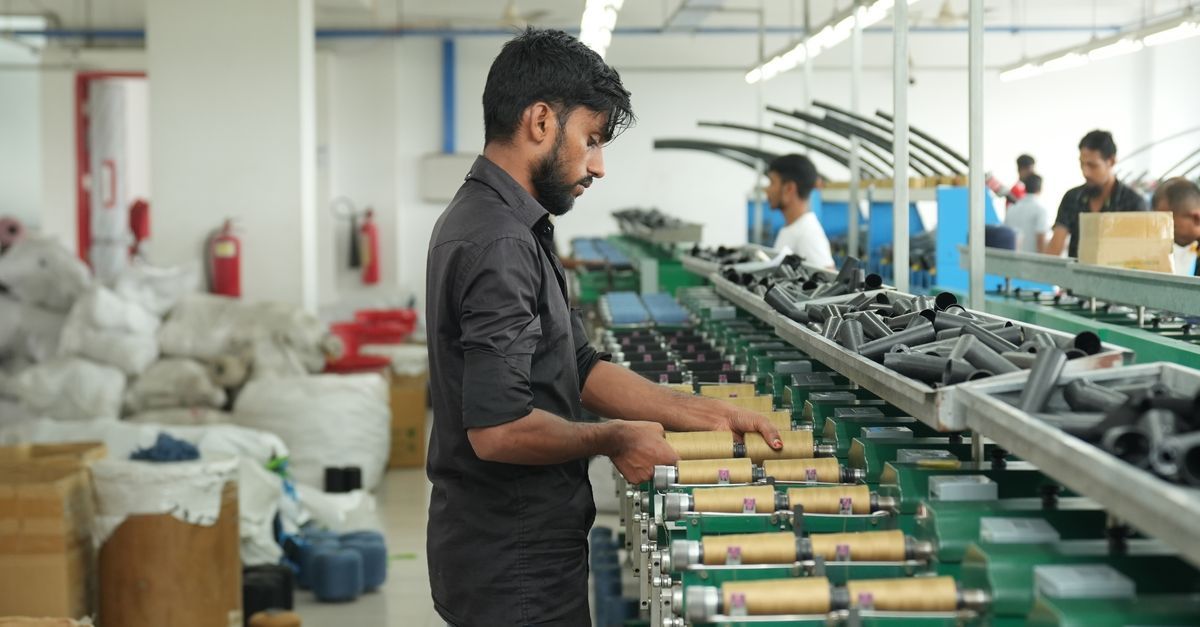 Línea de producción de una planta industrial